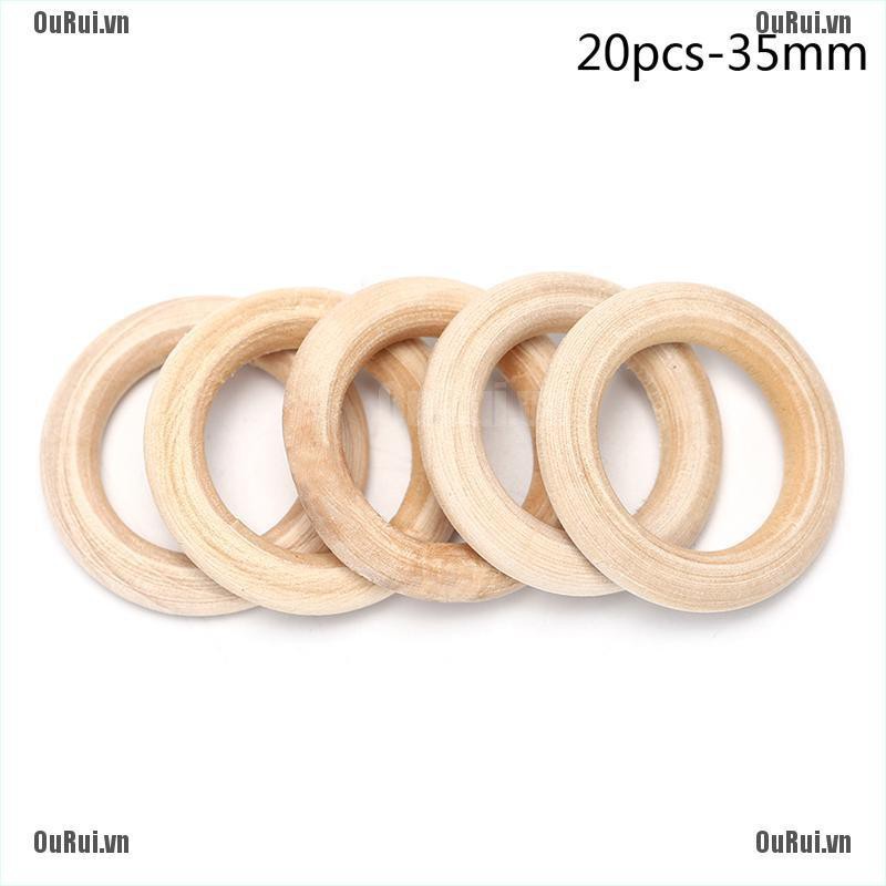 Set 5 / 10 / 20 / 50 Nhẫn Gỗ Tròn Làm Đồ Thủ Công