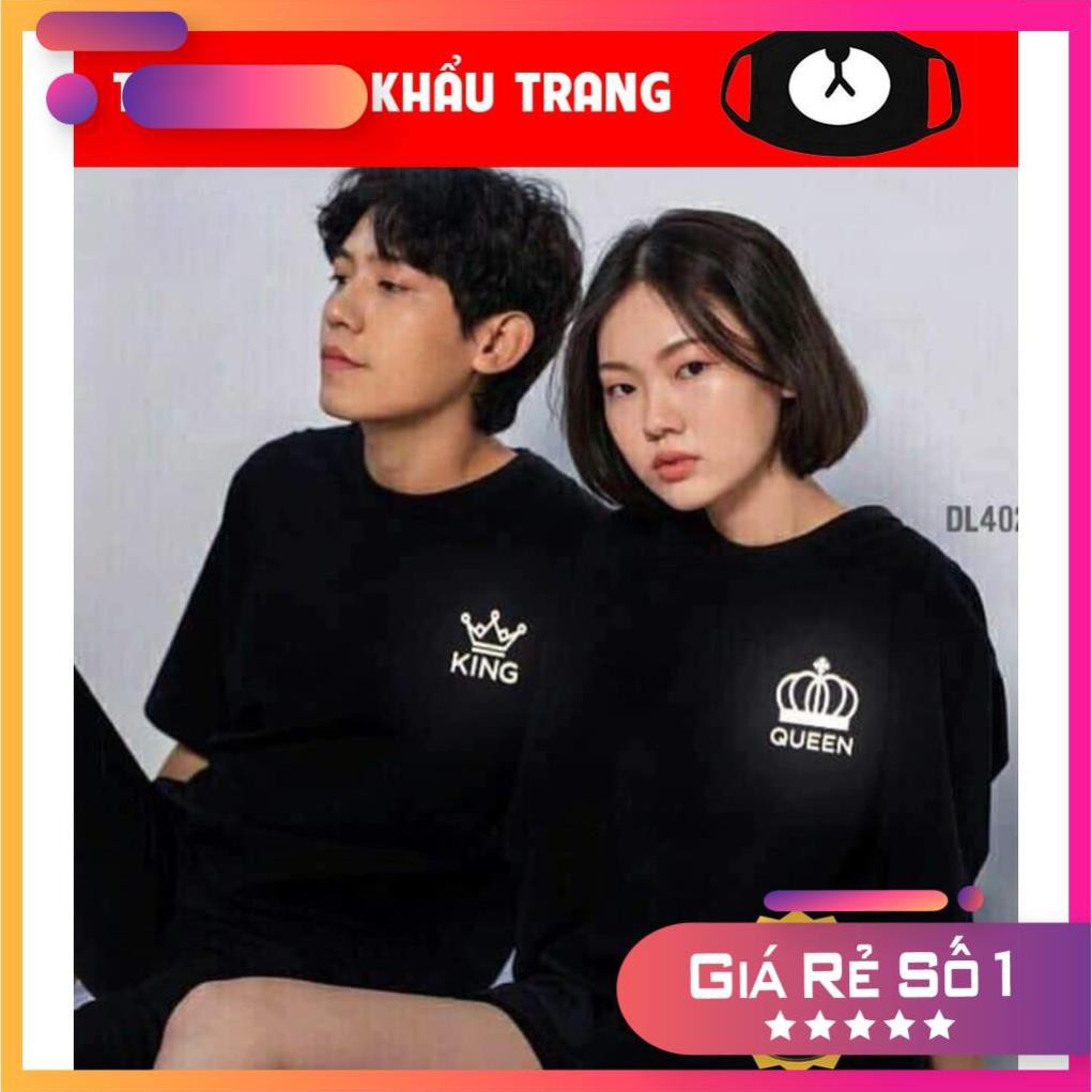 Mẫu áo đôi áo cặp cute in phản quang King Queen cưc HOT nhất giá rẻ đẹp