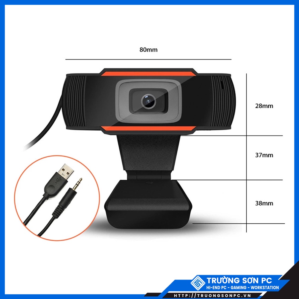 Webcam Siêu Rõ Nét HD 1280x720P - Wedcam Học Online, Livestream Cho Máy Tính Bàn Và Laptop