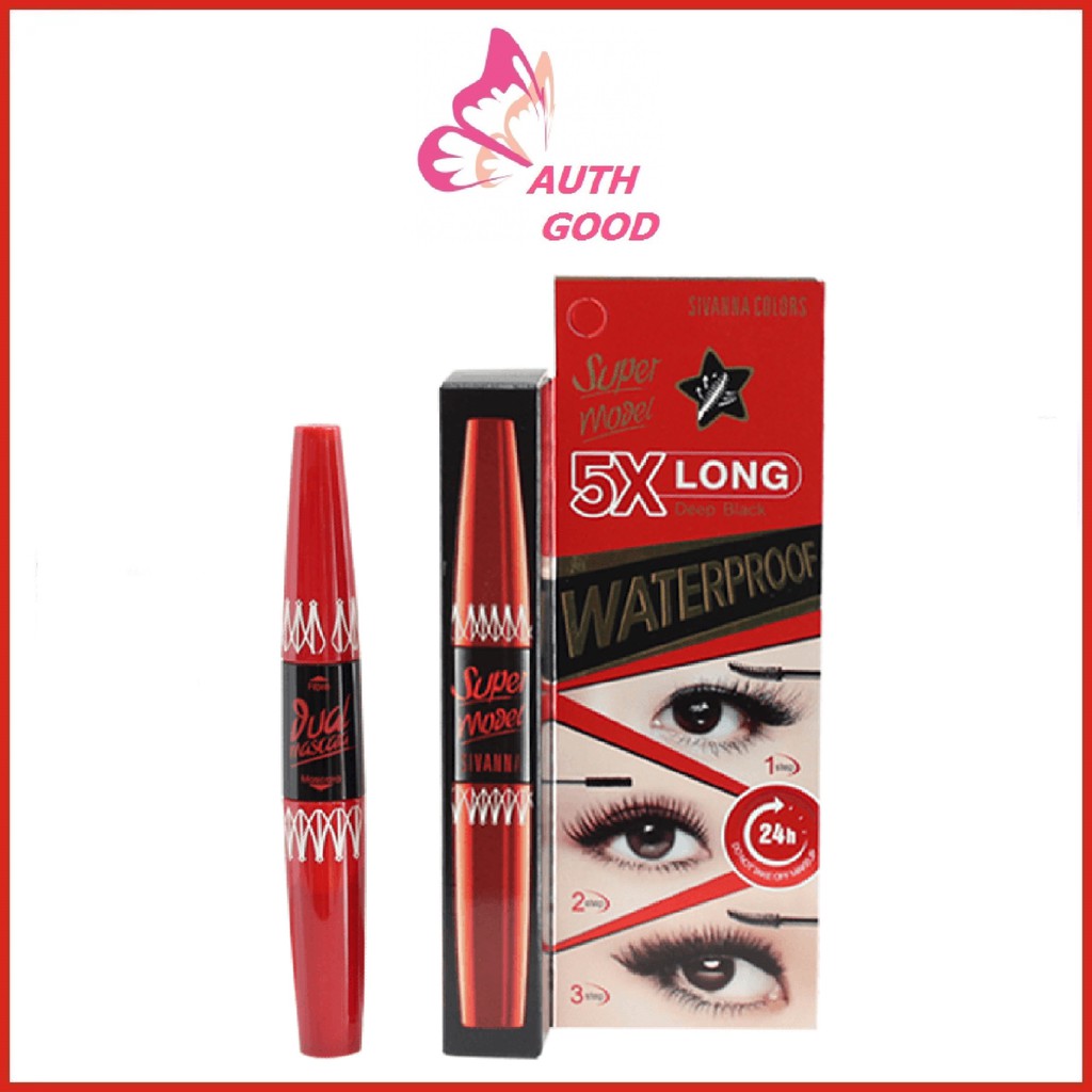 Mascara 💖FREESHIP💖 Mascara sivanna super model 5x long 2 đầu nối mi cong tự nhiên | BigBuy360 - bigbuy360.vn