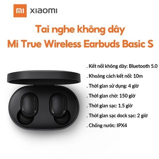 Tai nghe không dây xiaomi Earbuds Basic S True Wireless chính hãng Bh12 tháng
