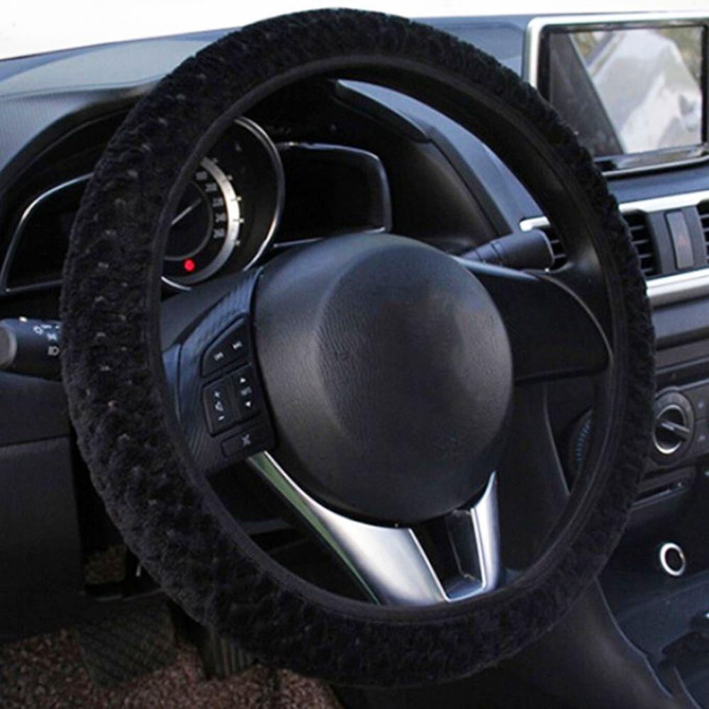 1 Vỏ Bọc Vô Lăng Xe Hơi Bằng Len Phối Lông Nhiều Màu Giữ Ấm Mùa Đông