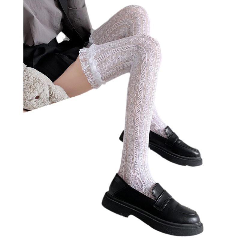 Vớ Lưới Dài Qua Gối Phối Ren Phong Cách Lolita Nhật Bản Quyến Rũ Cho Nữ