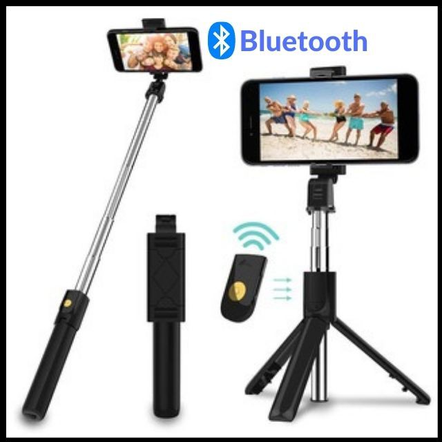 [Xả lỗ]Gậy tự sướng Tripod K07 Đứng,Cầm Tay - Cao Cấp Remote điều khiển từ xa  Bluetooth không dây pin cúc áo