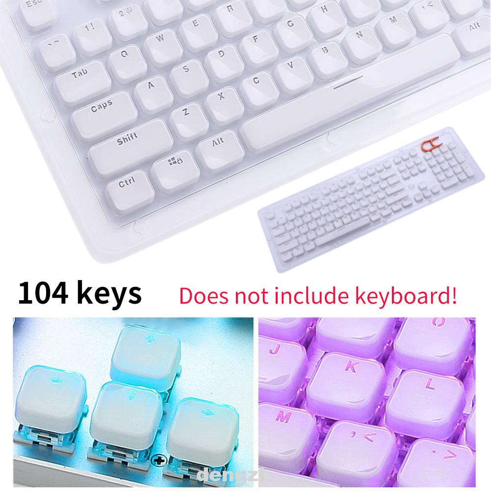 104 Keys Home Decorative Fashion Replacement Backlit Retro Office Translucent Mechanical Keyboard Keycap