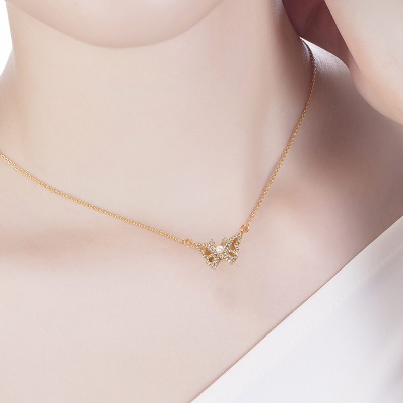 Flgo Set 2 Vòng cổ Hợp Kim Mặt Hình Bướm Sáng Tạo Phong Cách Âu Mỹ