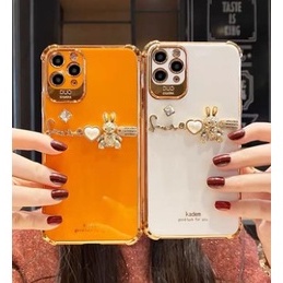 [Hàng sẵn mới về] Ốp lưng trong suốt viền đính chữ Thỏ sang chảnh - Ốp lưng điện thoại