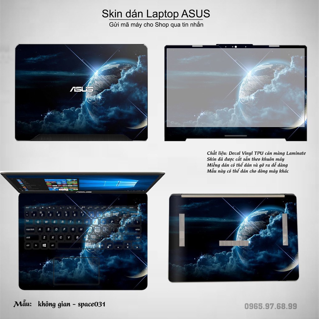 Skin dán Laptop Asus in hình không gian nhiều mẫu 6 (inbox mã máy cho Shop)