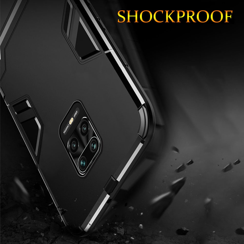 Ốp Điện Thoại Topewon Chất Liệu TPU Và PC Có Chân Đế Sang Trọng Cho Xiaomi Redmi Note 7 8 9 9s Pro Max
