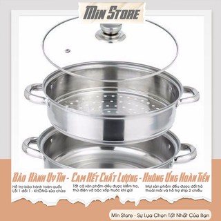 [Deal Hot] NỒI HẤP INOX 2 TẦNG ĐA NĂNG SIZE 28CM