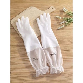 Găng tay cao su siêu dai hình hươu có chun chống tụt, giúp bảo vệ tay khi rửa bát, làm vườn, dọn dẹp - HM391