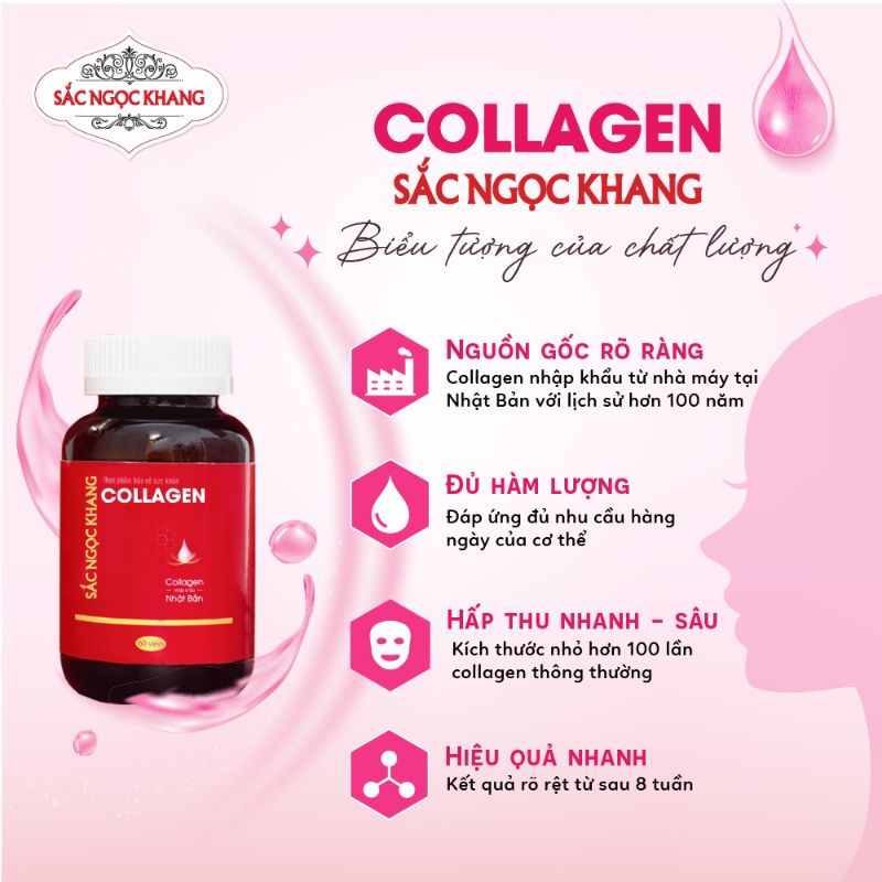 Viên uống collagen SẮC NGỌC KHANG chính hãng (60vien/hop)