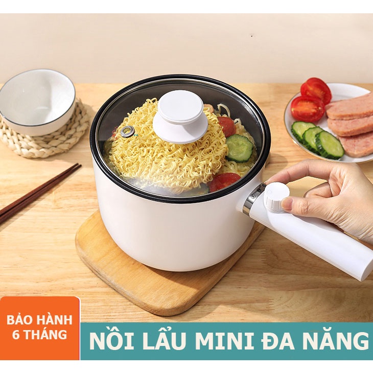 Nồi lẩu điện nồi hấp điện mini chống dính ca nấu mỳ đa năng, nồi lẩu, luộc trứng, luộc rau, đun nước siêu tốc