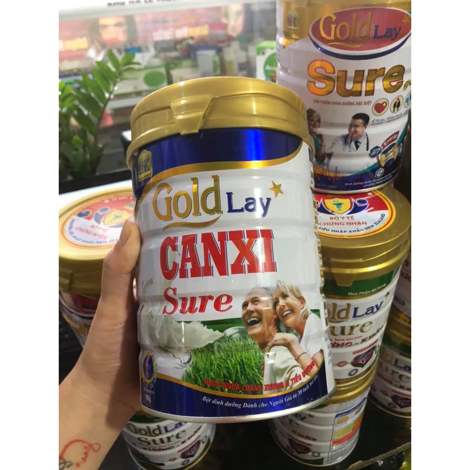 Sữa canxi 900gr - Sữa canxi dành cho người già loãng xương tiểu đường - sữa goldlay canxi sure 900g [Date 2024]