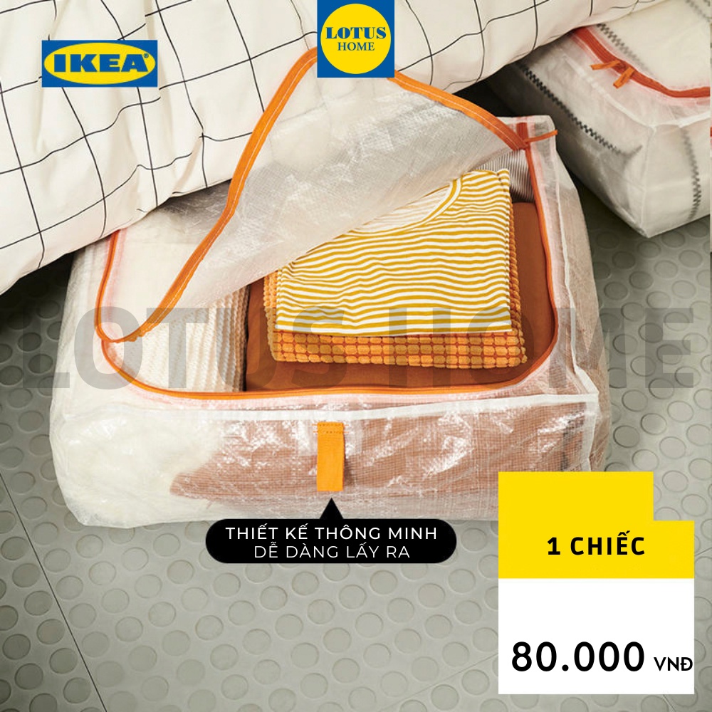 IKEA Túi hộp đựng đồ, túi bạt đựng quần áo, túi đựng chăn, chống bụi chống ẩm Parkla IKEA