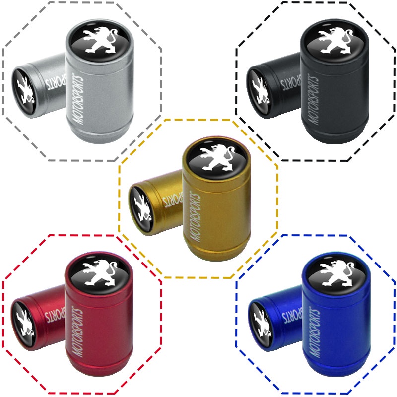 Bộ 4 nắp van bánh xe hơi Peugeot 206 207 208 306 307 308 407 408 508 2008 3008