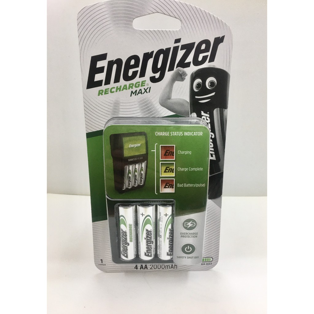 Bộ máy  sạc pin Energizer Charger kèm 4 pin Energizer AA 2000mAh, CHVCM4