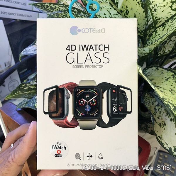 ***Miếng dán Cường lực Apple Watch Coteetci 4D dành cho Apple Watch (hàng chính hãng)