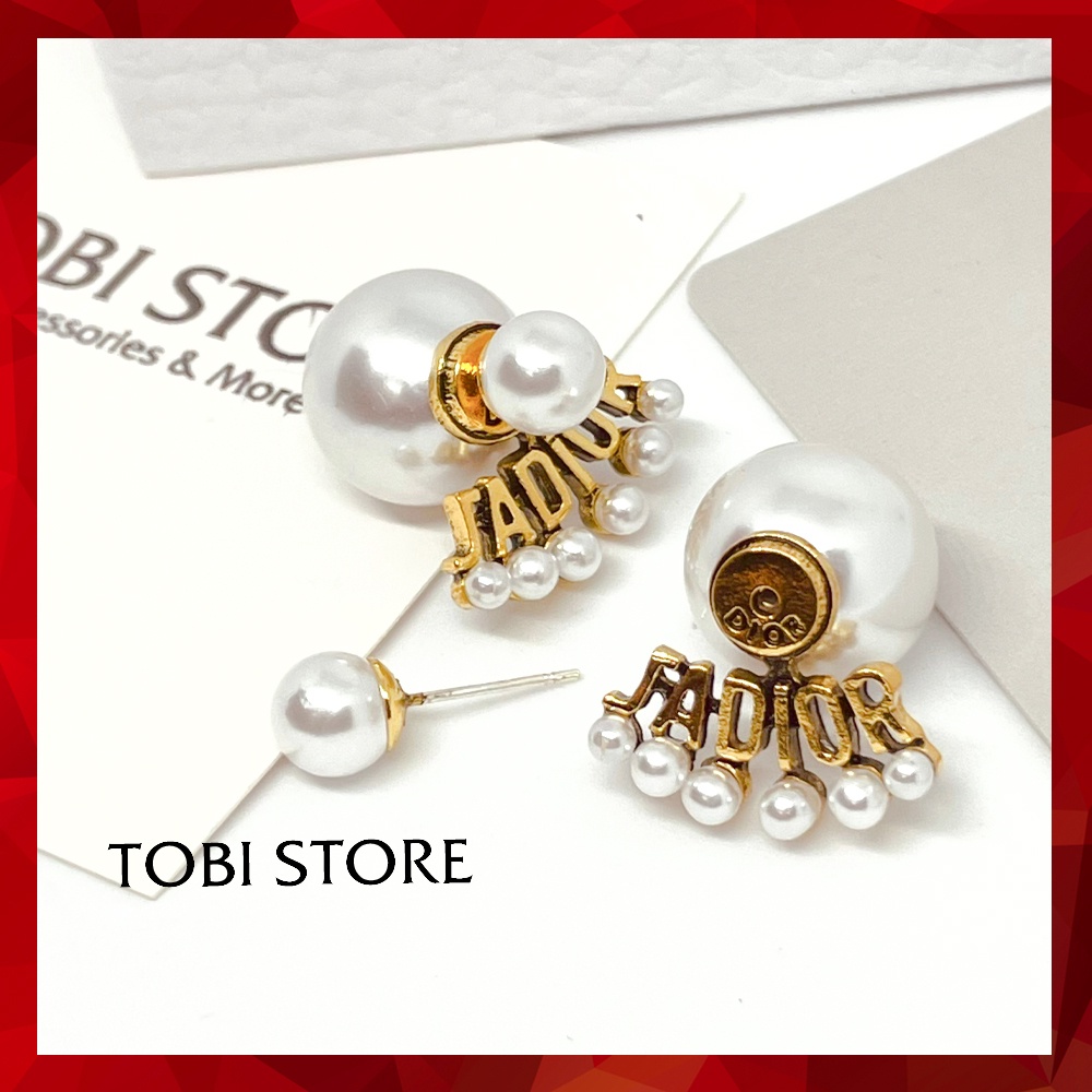 Bông tai thương hiệu D ngọc trai nhân tạo ôm sát sang chảnh TB365