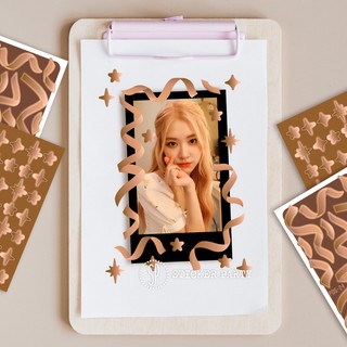 Miếng Dán Trang Trí Hình Ngôi Sao Màu Trắng Đen / Nâu Dành Cho Ảnh Polaroid Polaroid PC Kpop