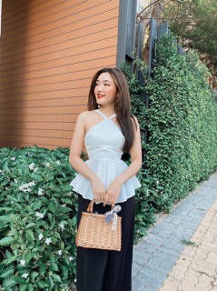 set áo yếm quần ống rộng