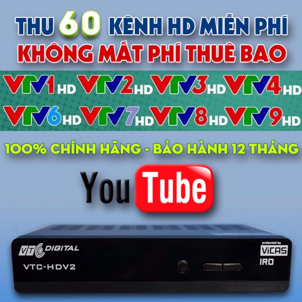 Đầu thu truyền hình KTS vệ tinh VTC HDV2 Có 4 Tháng Thuê Bao - Đầu thu truyền hình KTS