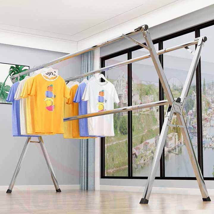 XÃ KHO ĐÓN TẾT: CÂY PHƠI ĐỒ THÔNG MINH GẤP GỌN BẰNG INOX NGUYÊN VIỆT SẢN XUẤT
