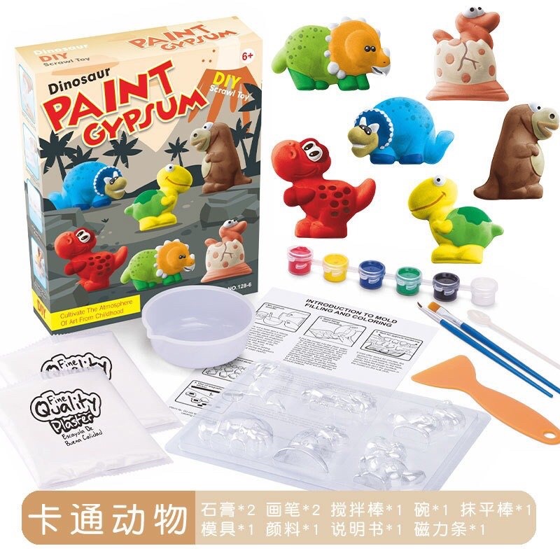 [Hàng Sẵn] DIY đổ tượng thạch cao - tô tượng Bộ đồ chơi đúc tượng và tô màu nhiều Kiểu