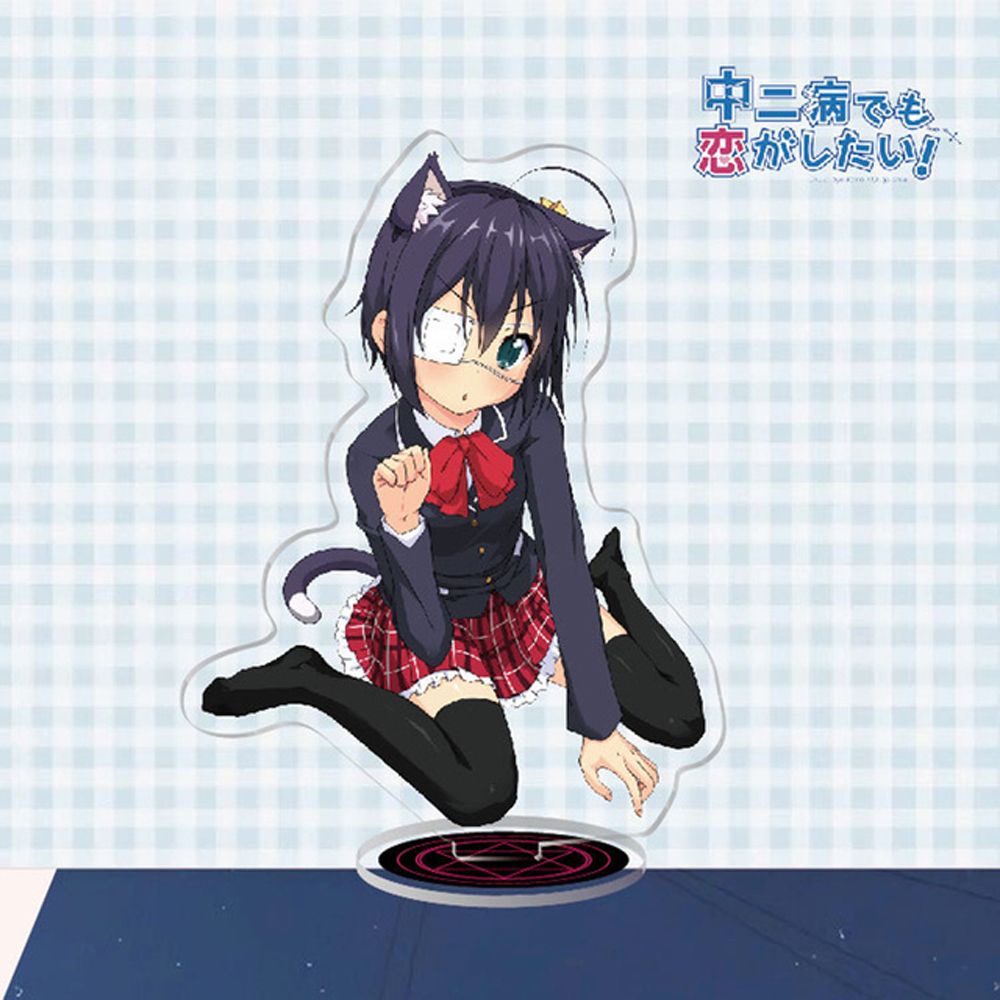 Mô hình nhân vật anime Takanashi Rikka đáng yêu xinh xắn có giá đỡ bằng acrylic