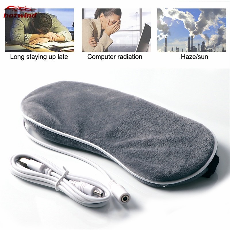 Đệm che mắt massage làm ấm bằng bông có dây sạc USB kích thước 21.5x9cm | WebRaoVat - webraovat.net.vn