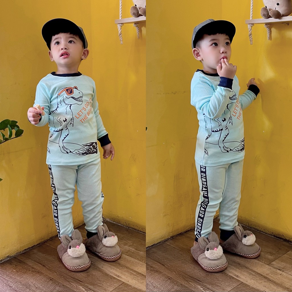 Đồ bộ dài tay bé trai, bộ dài tay bé trai cotton sành điệu 9-23KG TomKids