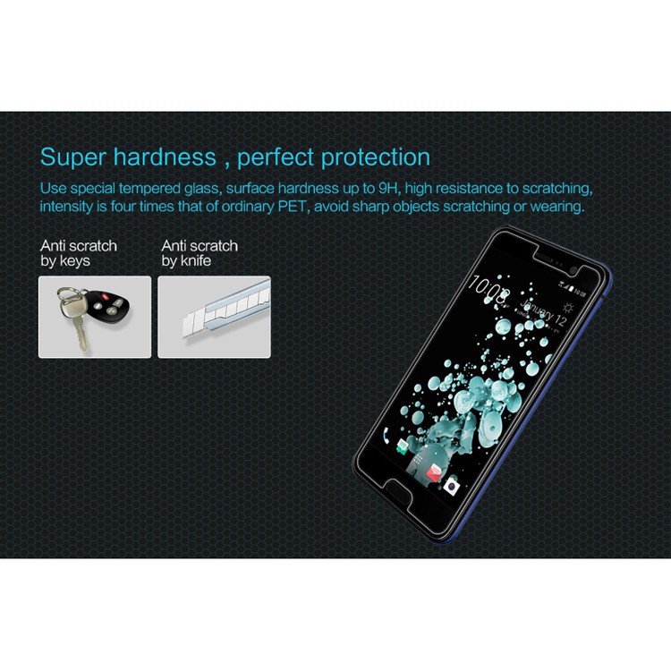 Kính cường lực 2.5D 9H bảo vệ màn hình dành cho HTC M8 M9 M10 U U11 E8 E9 X10 A9 A17
