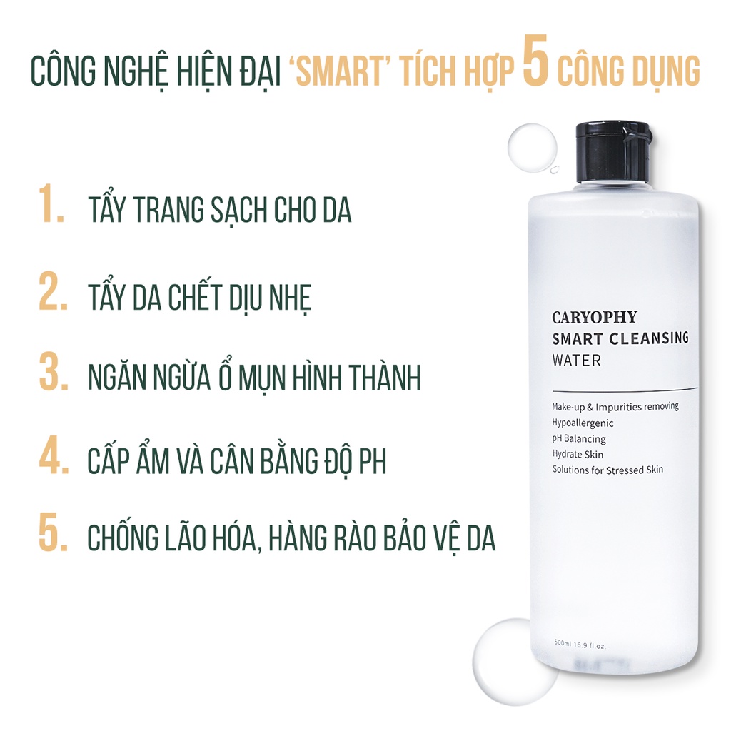 Bộ chăm sóc da giảm mụn mờ thâm Caryophy portulaca (tẩy trang 300ml serum 10ml)