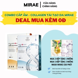 Combo 2 Hộp Mặt Nạ Collagen - Aqua Đài Loan Mirae EX 8 Phút Dưỡng Da Cấp Tốc 20g x 5 miếng / Hộp