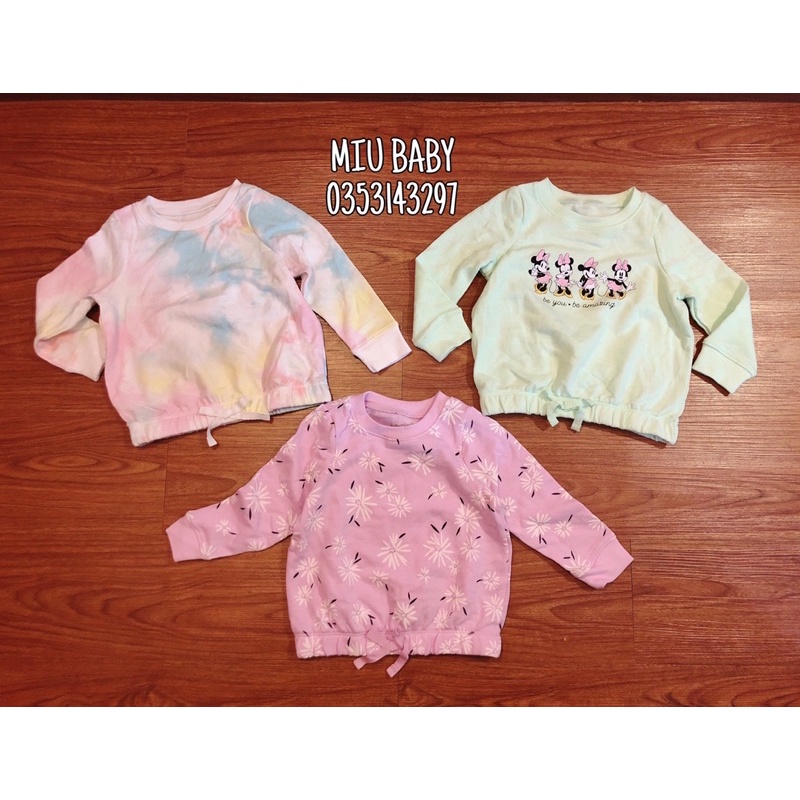 Áo hoodie nỉ da cá bé gái 3 màu xuat du xịn