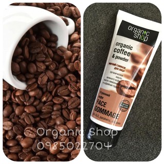 Tẩy da chết face organic coffee & pơde mùi cà phê thơm lừng