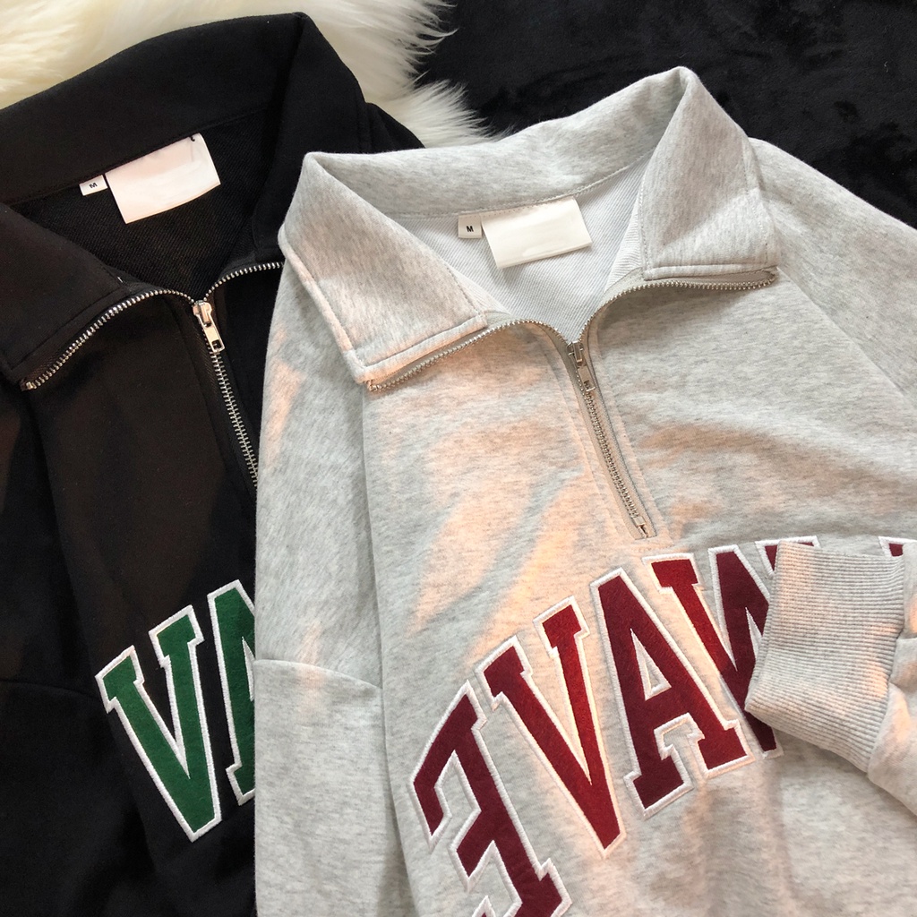 [Hàng Order] Áo Polo N.WAVE có cổ ULzzang form rộng dài tay dày dặn Unisex mới nhất thu đông PL010 | BigBuy360 - bigbuy360.vn