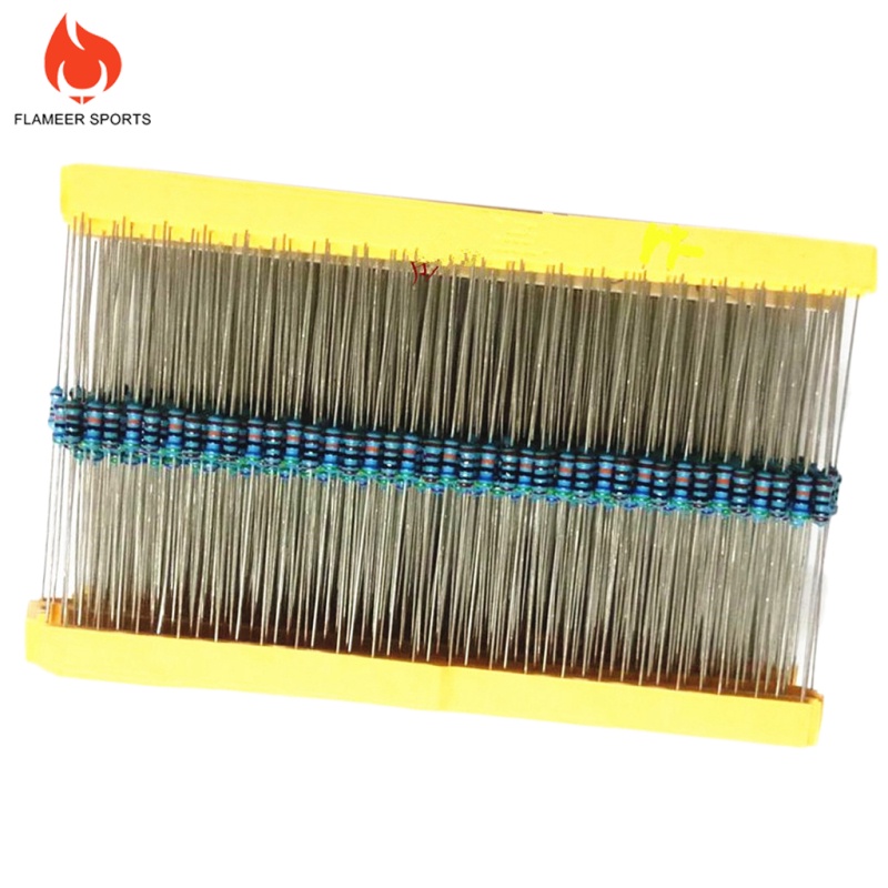 Flameer Sports  1280pcs 0.25W Metal Film Resistor Kit 1% 1-10M Resistance Assortment Set