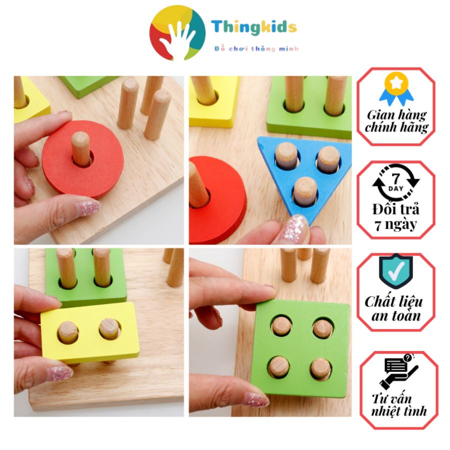 Combo 6 Món Đồ Chơi Gỗ Thông Minh An Toàn cho bé - Thingkids