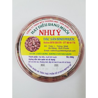 Hạt Điều Rang Muối Vỡ Bình Phước Giòn Béo - Hộp 500g