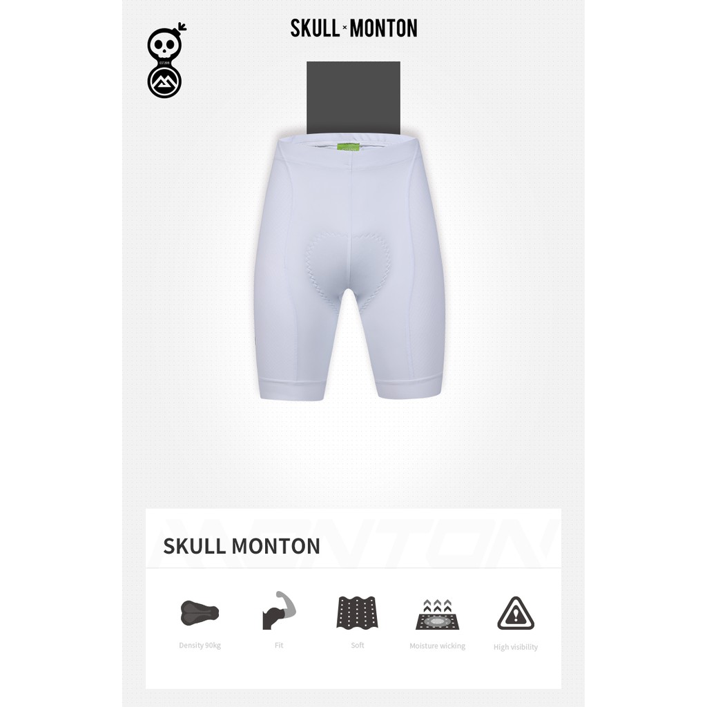 Quần Monton Skull Short White 22041