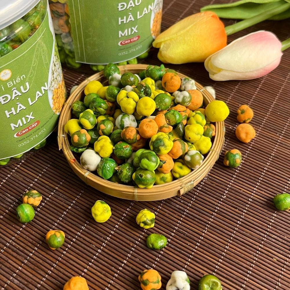 Đậu Hà Lan Mix 4 Vị Vị Biển, Hạt Dinh Dưỡng Loại 1 Tốt Cho Sức Khỏe Hũ Pet 200gr