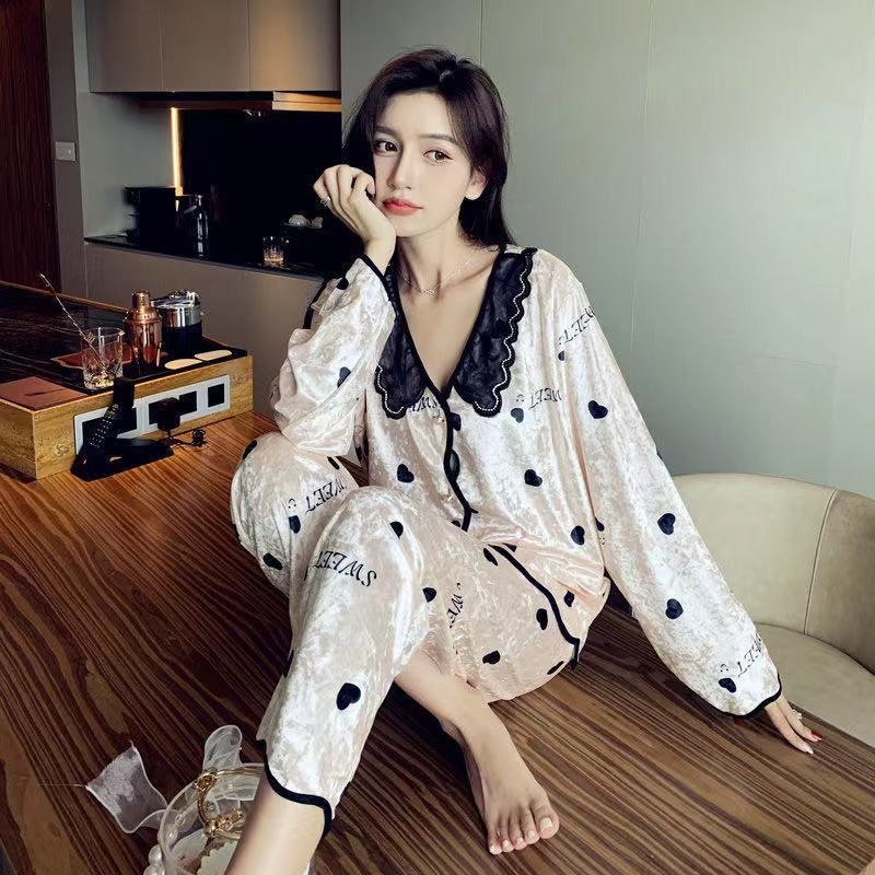 🌱Bộ Đồ Mặc Nhà ☘️Đồ Ngủ Pijama Nhung Cao Cấp Siêu Mềm Mịn - ELSA