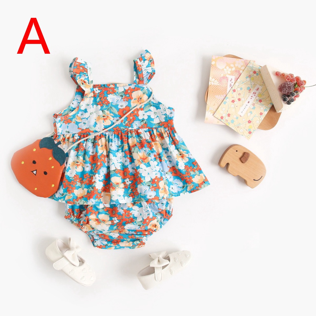 Bộ 2 áo+quần Sanlutoz in họa tiết hoa thời trang mùa hè cho bé