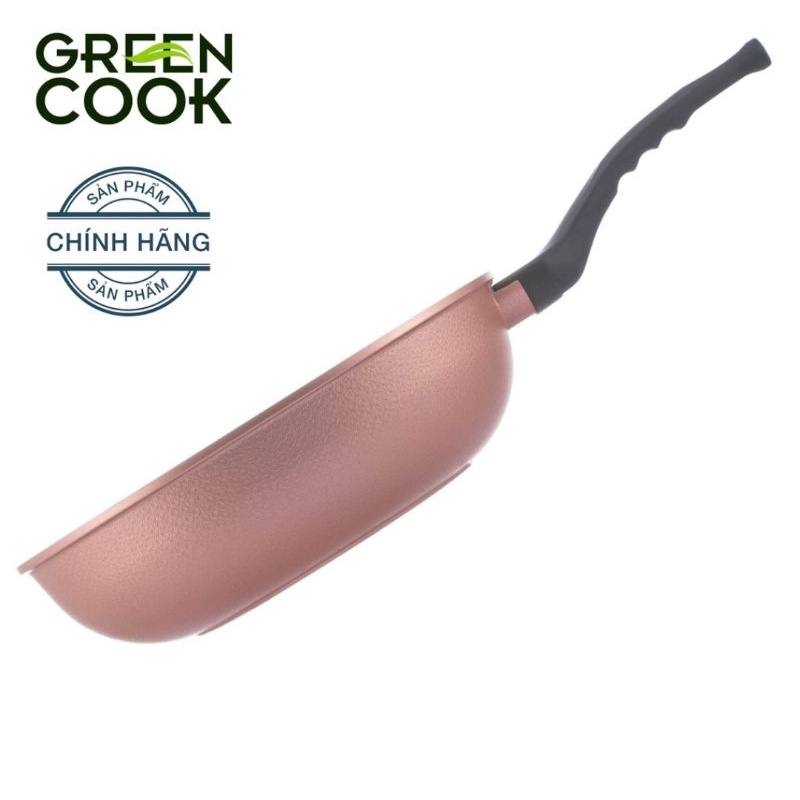 Chảo đúc vân đá chống dính sâu lòng 26cm GreenCook