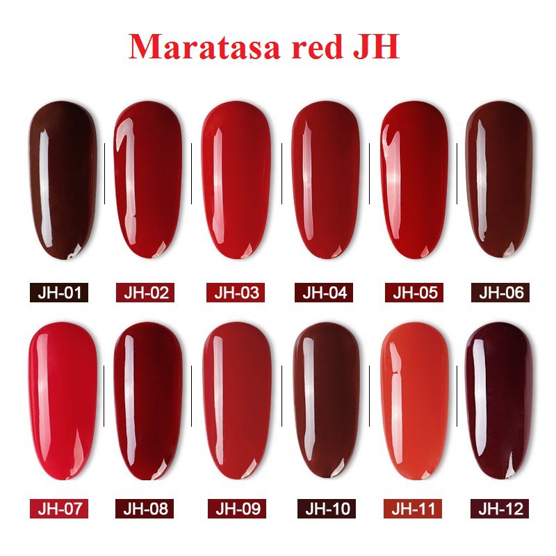 Sơn móng tay gel sơn gel AS dùng máy hơ gel sơn nail tone đỏ tươi đỏ cherry đỏ đô VUA SƠN AS mã JH 15ml