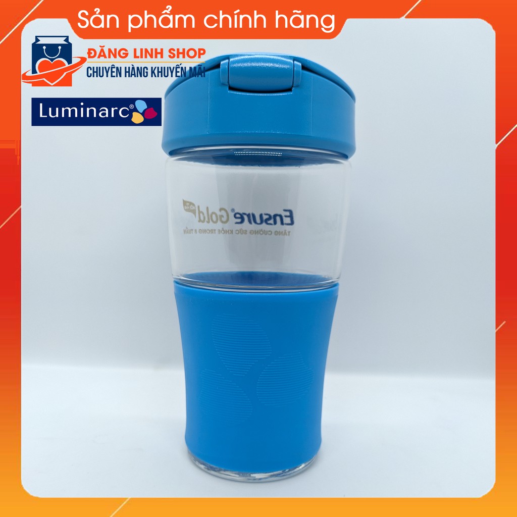 Ly thủy tinh Luminarc 500ml có nắp đậy - Hàng khuyến mãi từ sữa Ensure