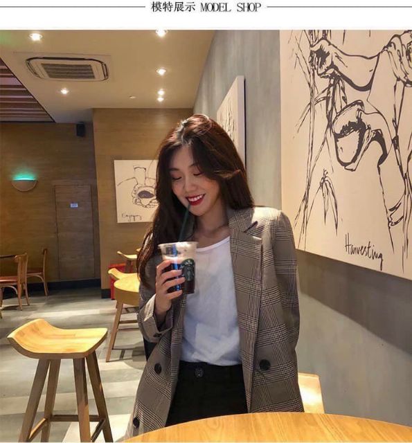 KHOÁC VEST CARO 4 NÚT