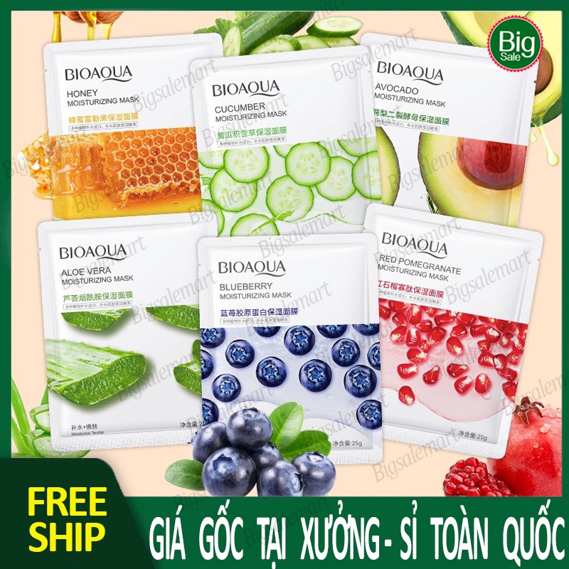 Mặt Nạ Giấy BIOAQUA Mặt Nạ Trái Cây Hoa Quả Mặt Nạ Dưỡng Da Trắng Sáng Cấp Ẩm Giữ Nước Giảm Mụn Mờ Thâm Mask A92