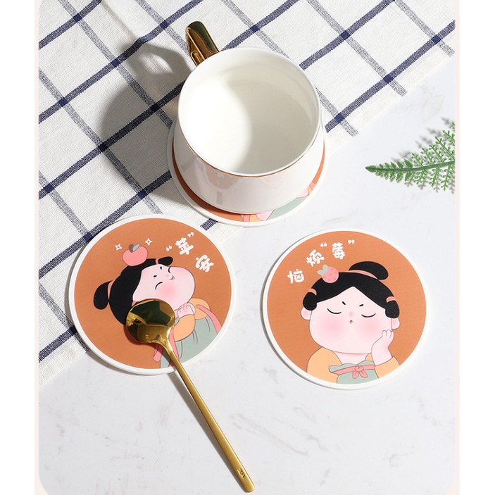 [Phong thủy may mắn] Miếng lót cốc, đế lót ly silicon xinh xắn